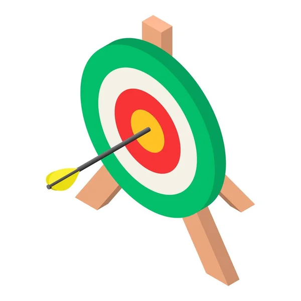 彩色射箭目标图标, 等距样式 — 图库矢量图片