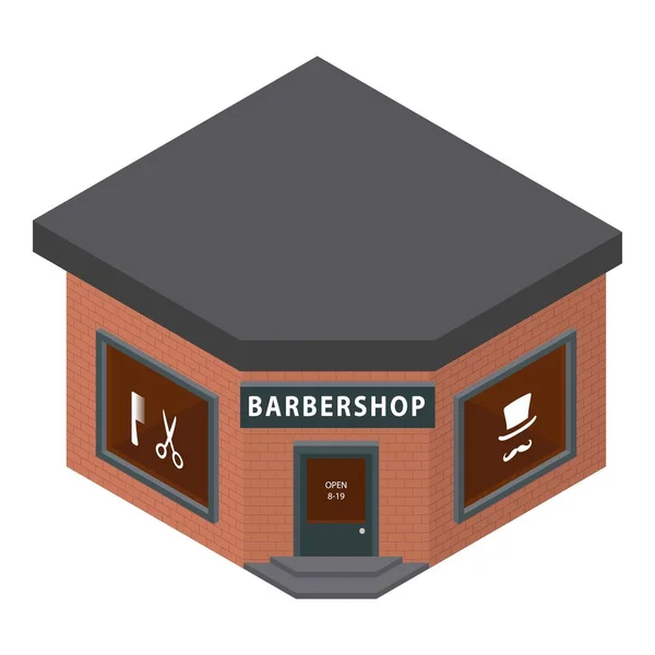 Barbershop icon, isometric style — Stock Vector
