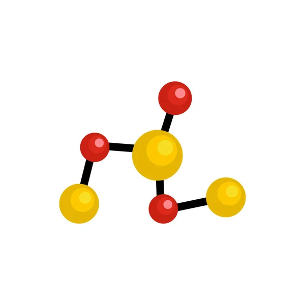 Icono de red química, estilo plano — Vector de stock