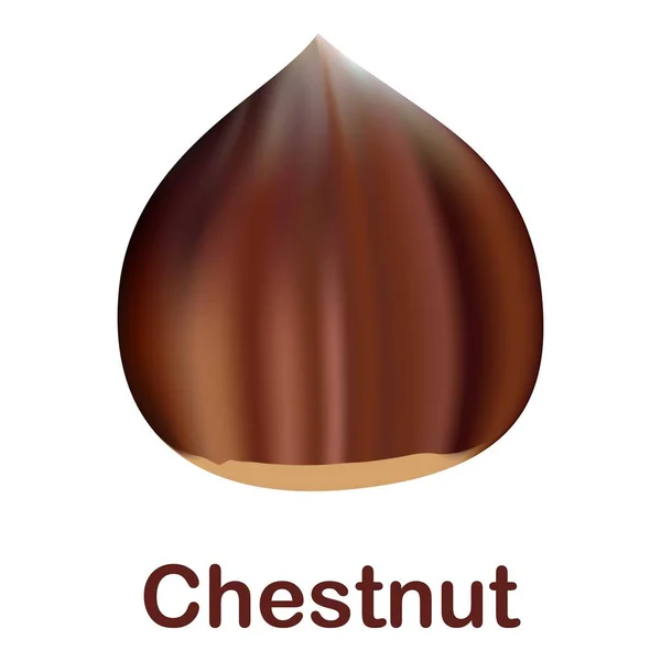 Chestnut icon, realistic style — Stock Vector