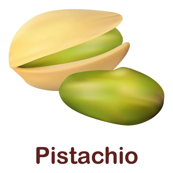 Pistache pictogram, realistische stijl — Stockvector