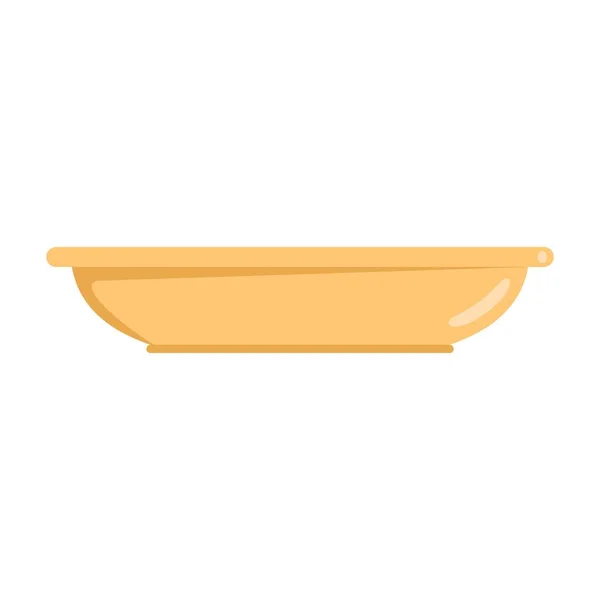 Icona della piastra, stile piatto — Vettoriale Stock