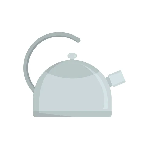 Кухонный чайник икона, плоский стиль — стоковый вектор