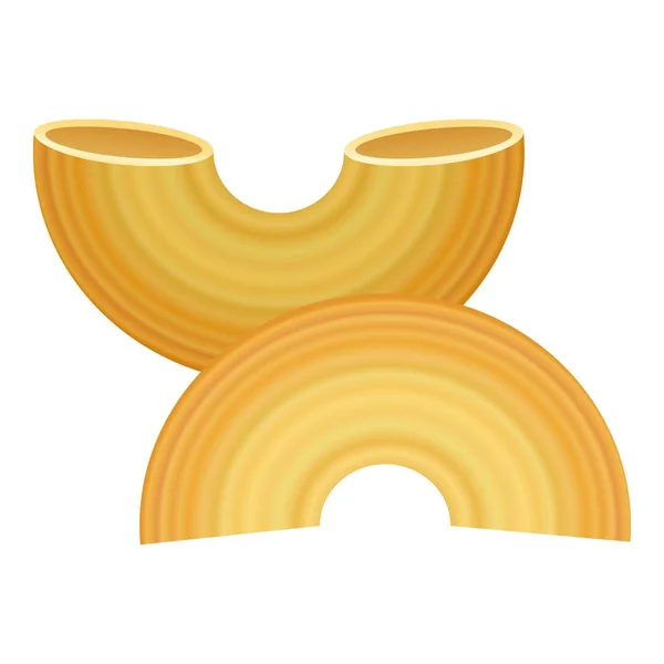 Gobetti rigati pasta ikona, realistyczny styl — Wektor stockowy