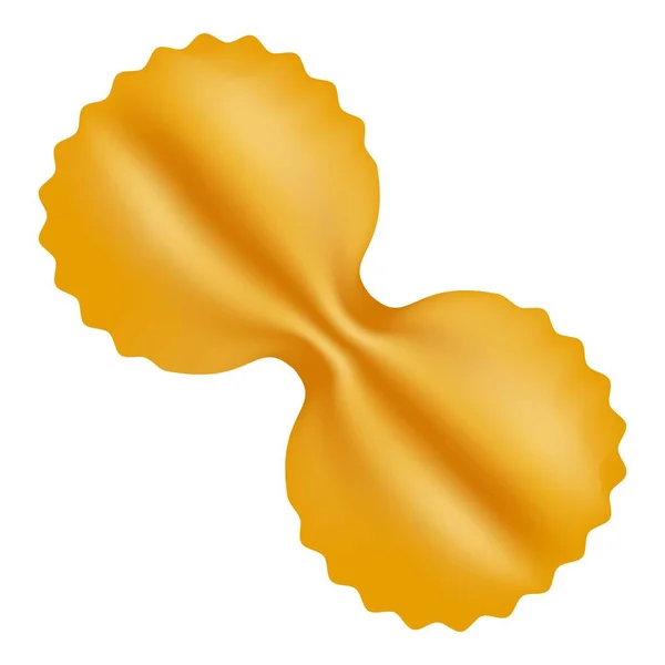 Farfalle icône de pâtes, style réaliste — Image vectorielle