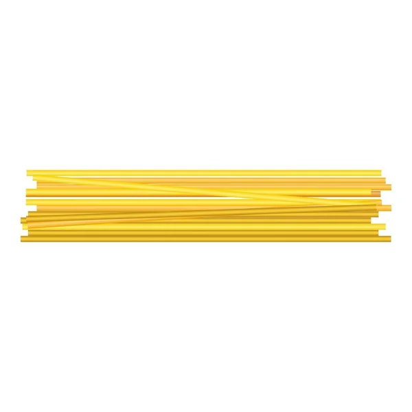 Long pasta icon, realistic style — Stock Vector