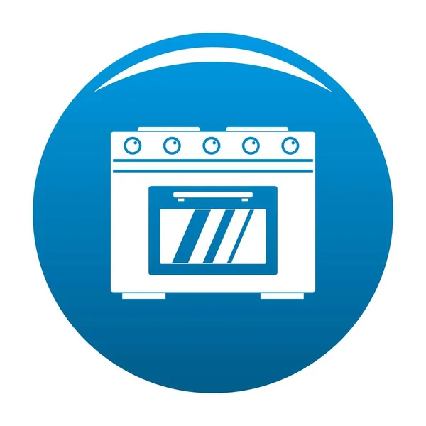 Gas oven icon vector blue — Stock Vector