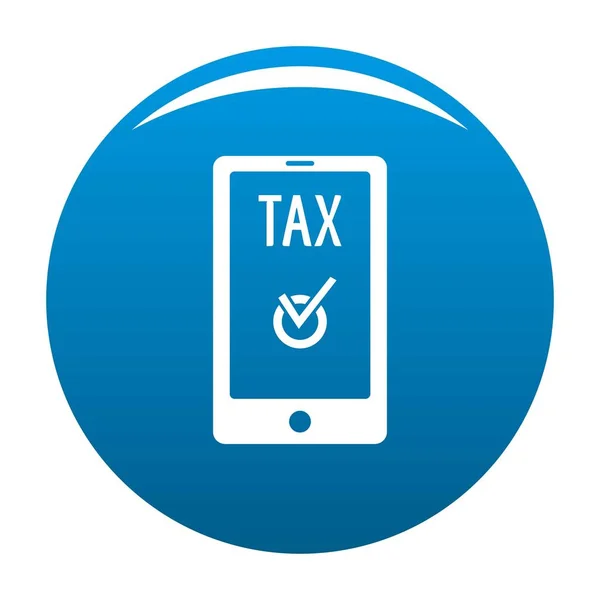 Payment tax icon vector blue — Stock Vector