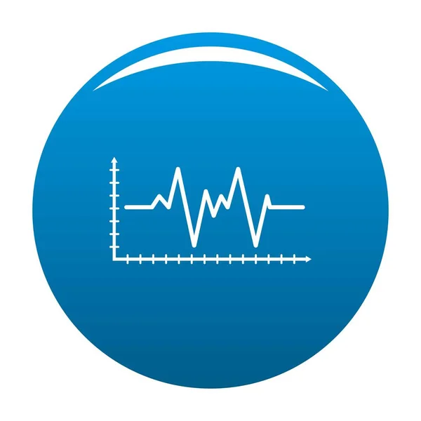 Cardiograma icono vector azul — Vector de stock