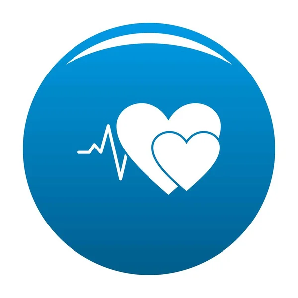 Cardiology icon vector blue — Stock Vector