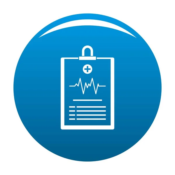 Cardiogram on tablet icon vector blue — Stock Vector