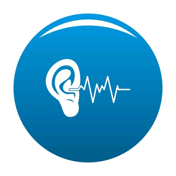 Ear icon vector blue — Stock Vector