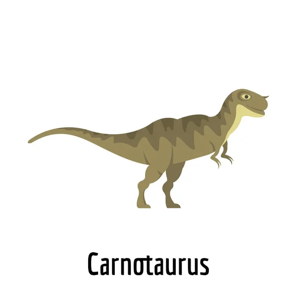 Icône carnotaurus, style plat . — Image vectorielle