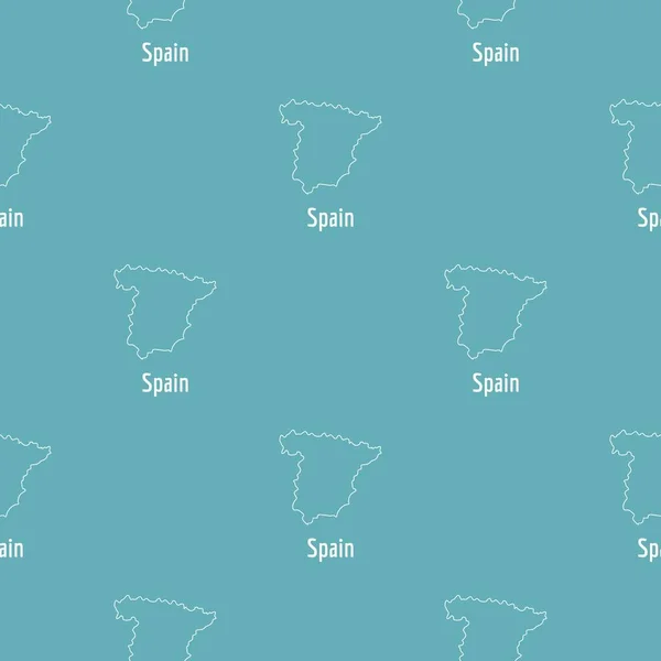 Espanha mapa linha fina vetor simples — Vetor de Stock