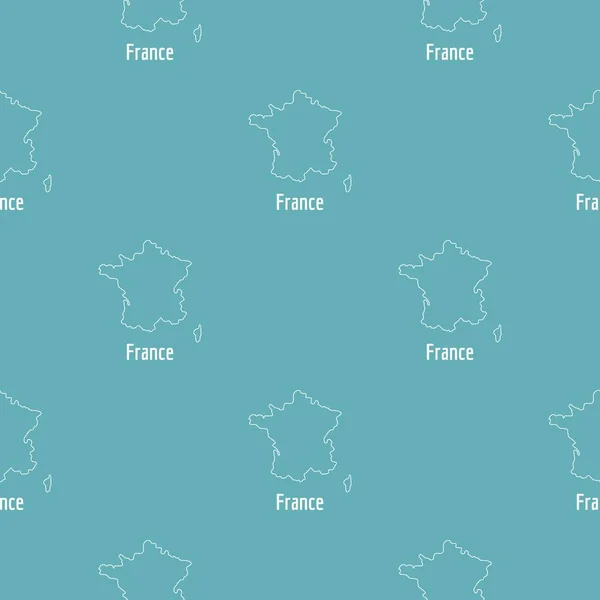 Francia mapa de línea delgada vector simple — Archivo Imágenes Vectoriales