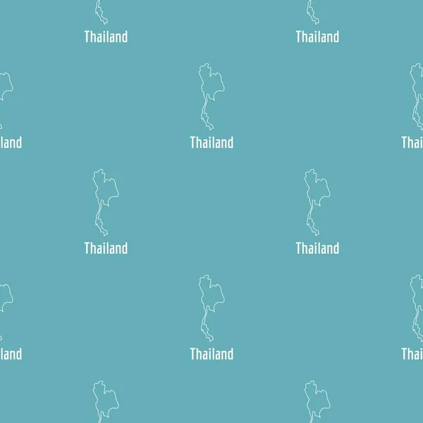 Thaïlande carte mince vecteur de ligne simple — Image vectorielle