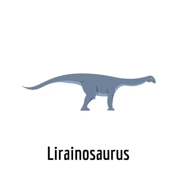 Lirainosaurus 아이콘, 평면 스타일. — 스톡 벡터