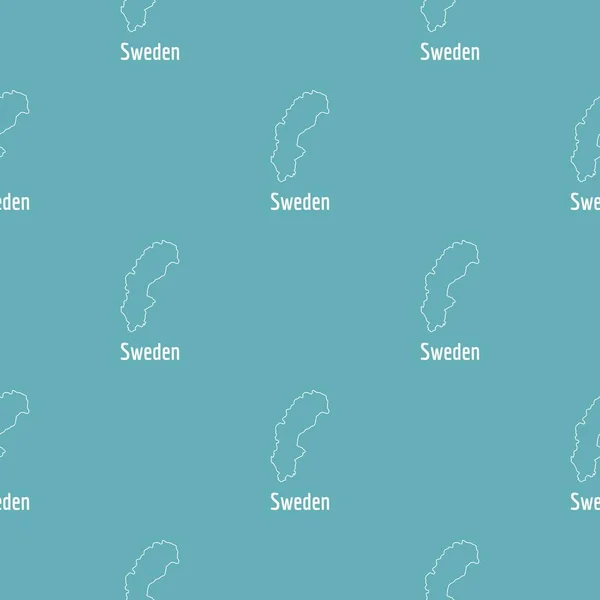 Sweden map thin line vector simple — Stock Vector