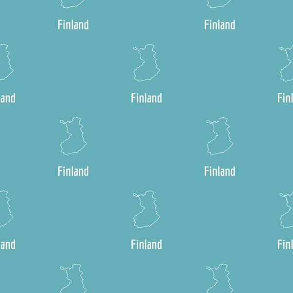 Finlandia memetakan garis vektor tipis sederhana - Stok Vektor