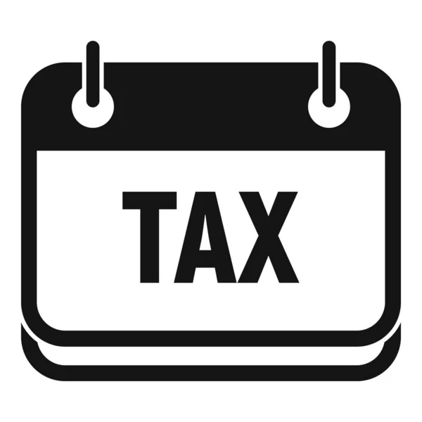 Vergi takvimi tarih simgesi, basit biçim — Stok Vektör