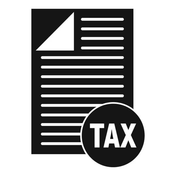 Φορολογικό εικονίδιο χαρτί, απλό στυλ — Διανυσματικό Αρχείο