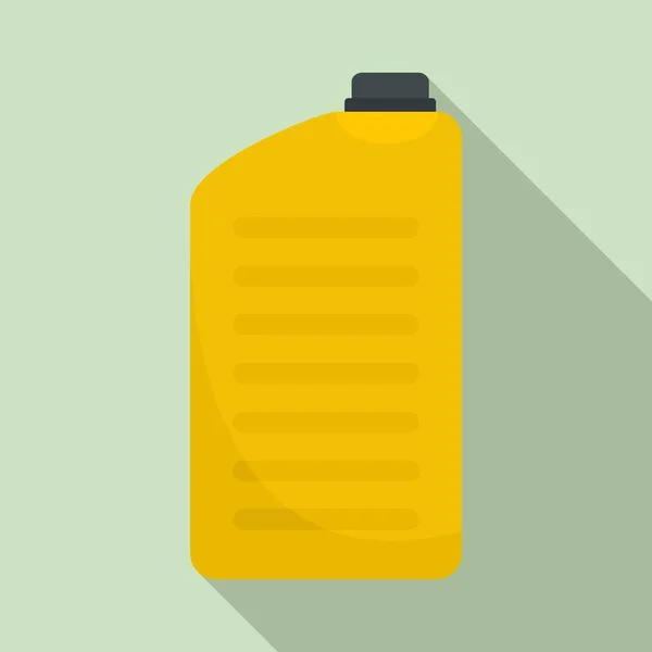 Gele container icoon, platte stijl — Stockvector