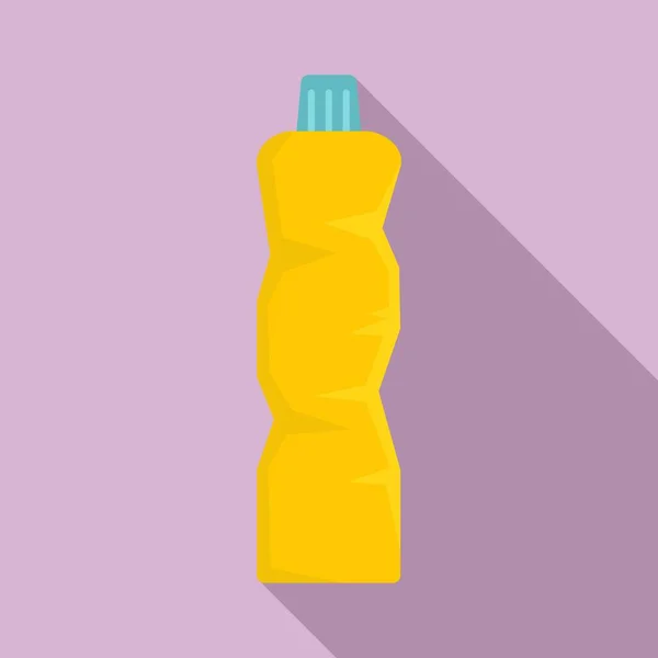 Icono de botella de limpiador de basura, estilo plano — Vector de stock