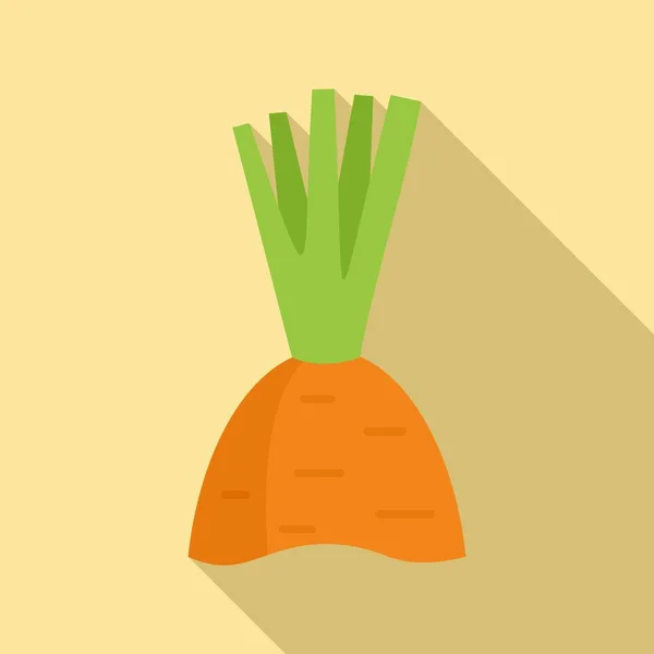 Значок моркви зі сміття, плоский стиль — стоковий вектор