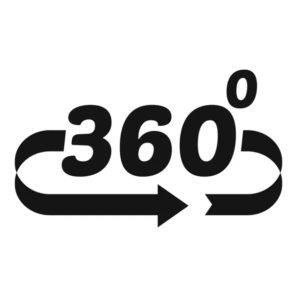 360 도 아이콘, 간단 한 스타일 — 스톡 벡터