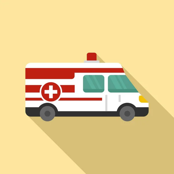 救急車アイコン、フラット スタイル — ストックベクタ