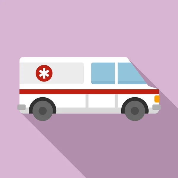 Icono del equipo de ayuda de ambulancia, estilo plano — Archivo Imágenes Vectoriales