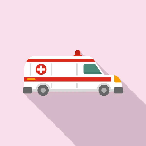 Kórházi mentő ikon, lapos stílus — Stock Vector