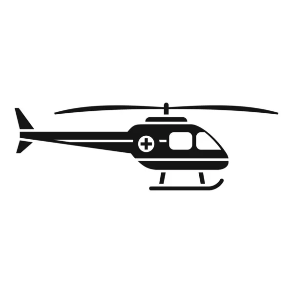 Ícone de helicóptero de resgate, estilo simples — Vetor de Stock