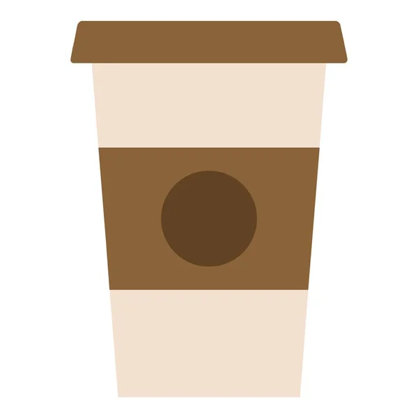 Varmt kaffe ikon, platt stil — Stock vektor