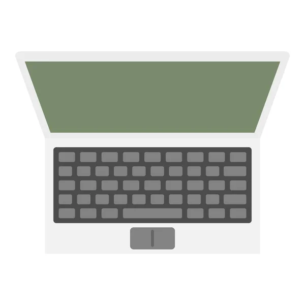 Icona del computer, stile piatto — Vettoriale Stock