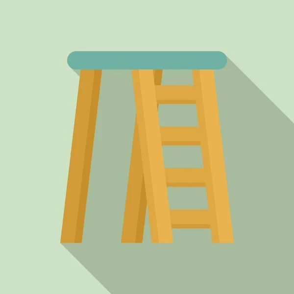 Icono de escalera de habitación, estilo plano — Vector de stock