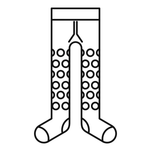Ícone de meia-calça pontilhada, estilo esboço — Vetor de Stock