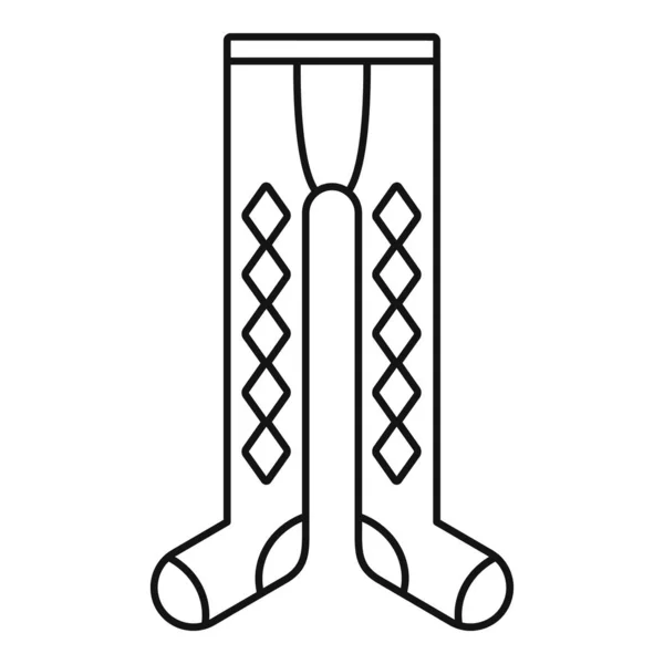 Baumwollstrumpfhosen Symbol, Outline-Stil — Stockvektor