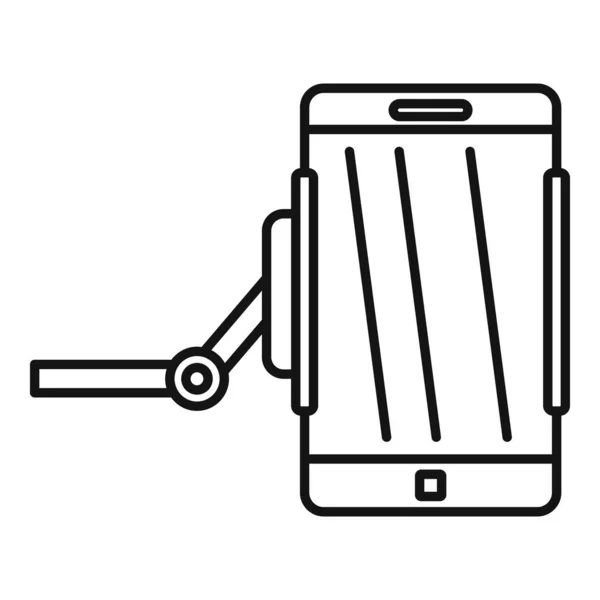 Phone hanger icon, outline style — Stock Vector