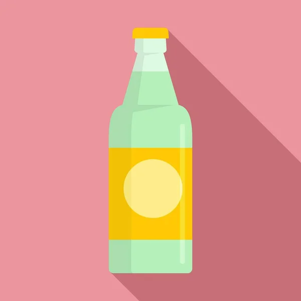 Icono de bebida de refresco de fruta, estilo plano — Vector de stock