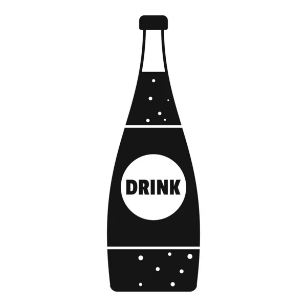 Ikona butelki ze szkła sodowego, prosty styl — Wektor stockowy