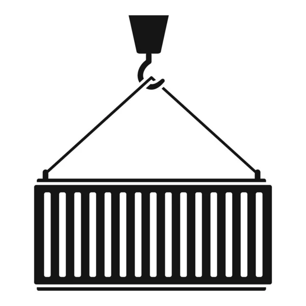 Ikona kontenera ładunkowego, prosty styl — Wektor stockowy