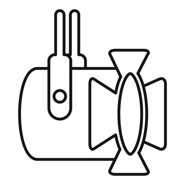 Icono del proyector, estilo del esquema — Vector de stock