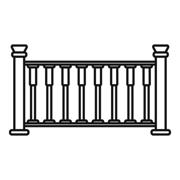 Zaun-Symbol, Umriss-Stil — Stockvektor