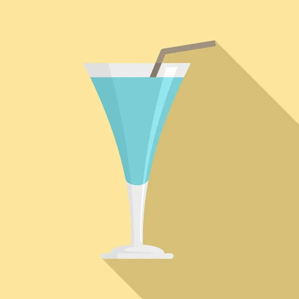 Cocktail drankje icoon, platte stijl — Stockvector