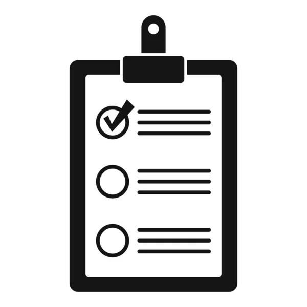 Parcel checklist icon, simple style — Stock Vector