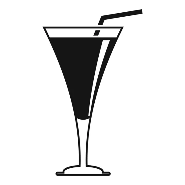 鸡尾酒饮料图标，简约风格 — 图库矢量图片