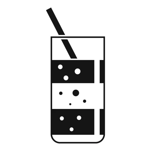 Koktejl party skleněná ikona, jednoduchý styl — Stockový vektor
