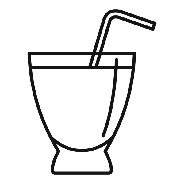 Biyolojik meyve suyu ikonu, taslak biçimi — Stok Vektör