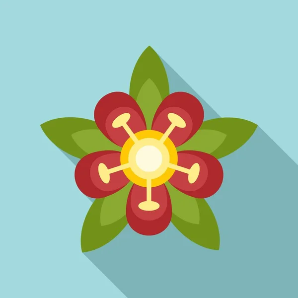 Icône de fleur Brésil, style plat — Image vectorielle
